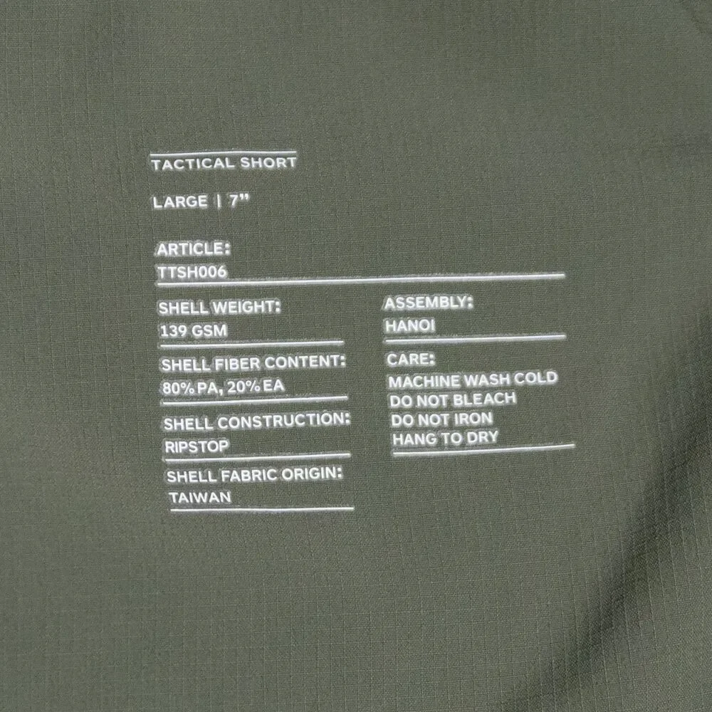 Ten Thousand Tactical Shorts Men's Large Green 7